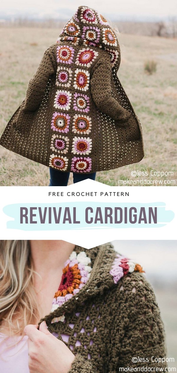 Comfortable Hooded Cardigans Free Crochet Patterns