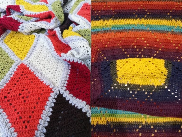 Crochet Diamond Blanket Free Patterns