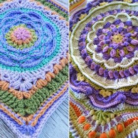 Touch of Violet Squares Free Crochet Patterns