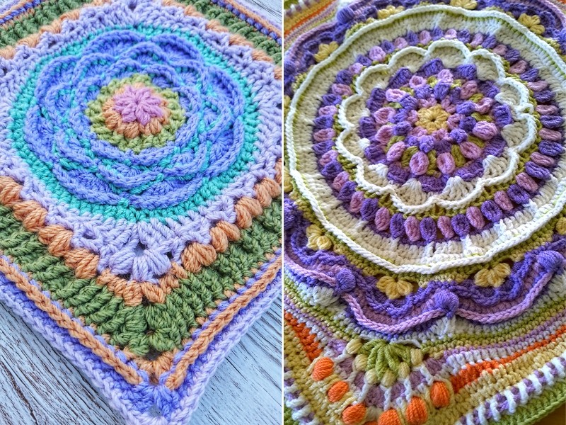 Touch of Violet Squares Free Crochet Patterns