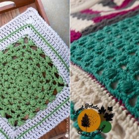 Shades of Green Afghan Squares with Free Crochet Pattern
