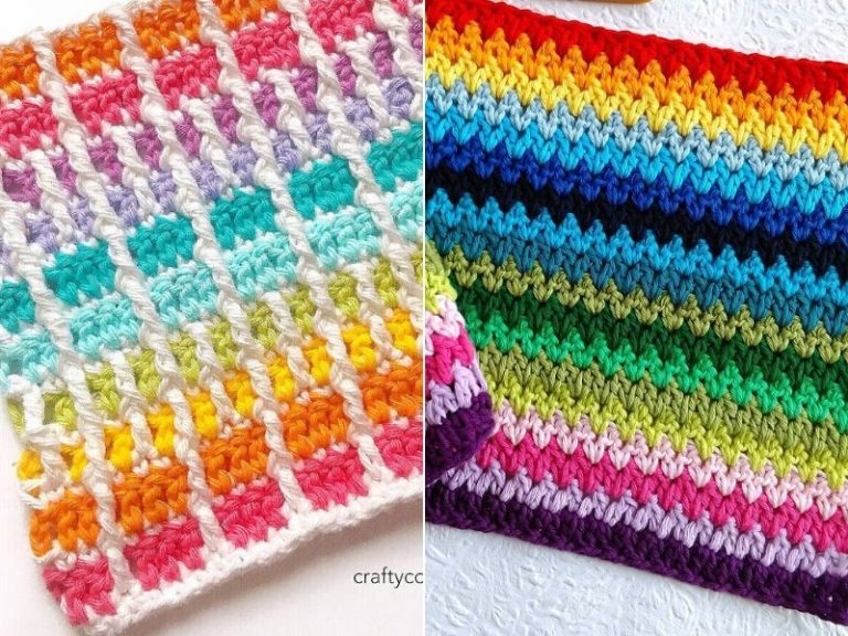Free Patterns Colorful Crochet Stitches