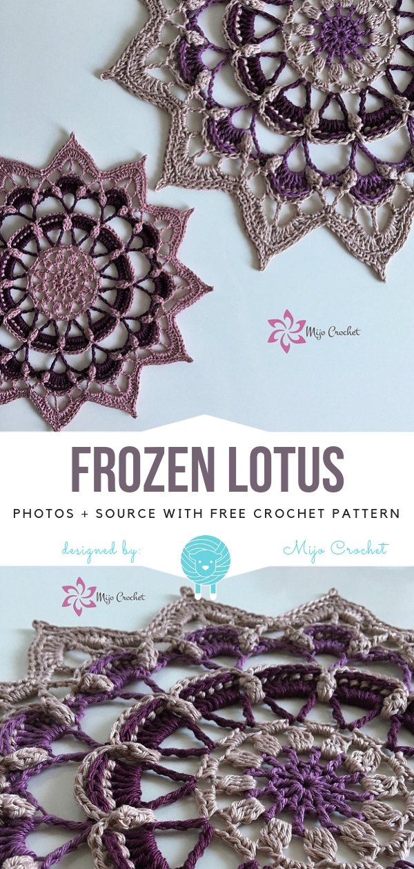 Frozen lotus photo source with free crochet pattern for amigurumi Thanksgiving turkey.