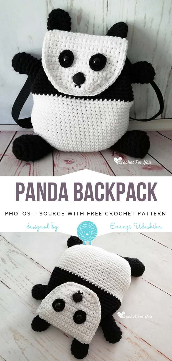 Crochet Panda Backpack