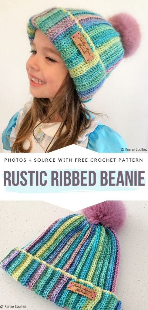 Rainbow Beanie Hats Free Crochet Patterns