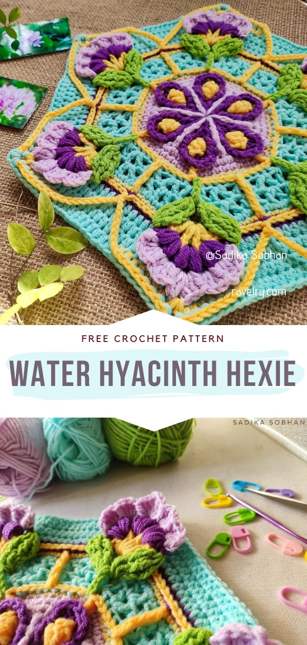 Hyacinth Crochet Hexagon