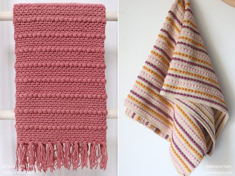 textured crochet blankets
