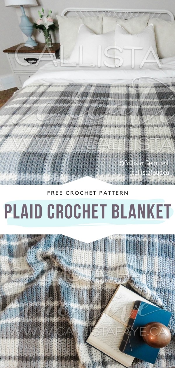 Plaid Crochet Blanket