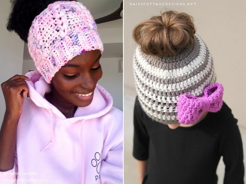 Charming Bun Hats with Free Crochet Patterns