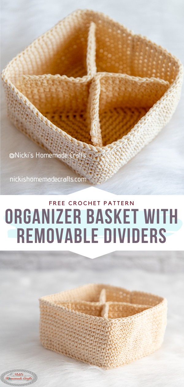 Organizer Basket with Removable Dividers