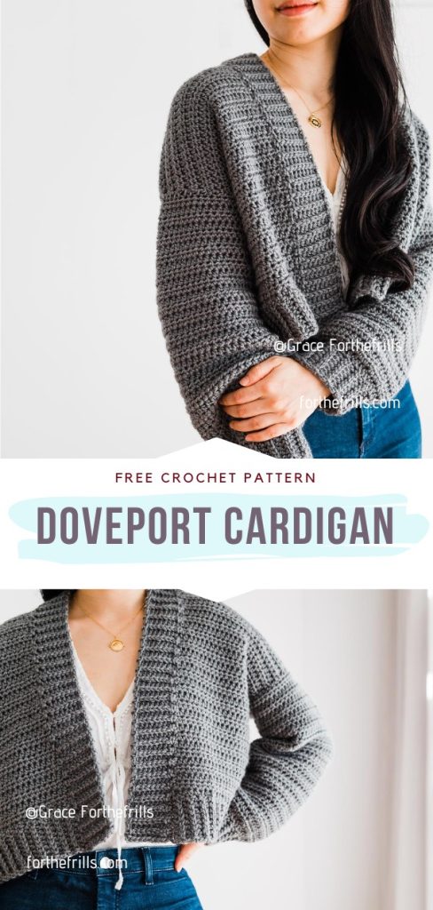 Chunky Grey Cardigans - Free Crochet Patterns
