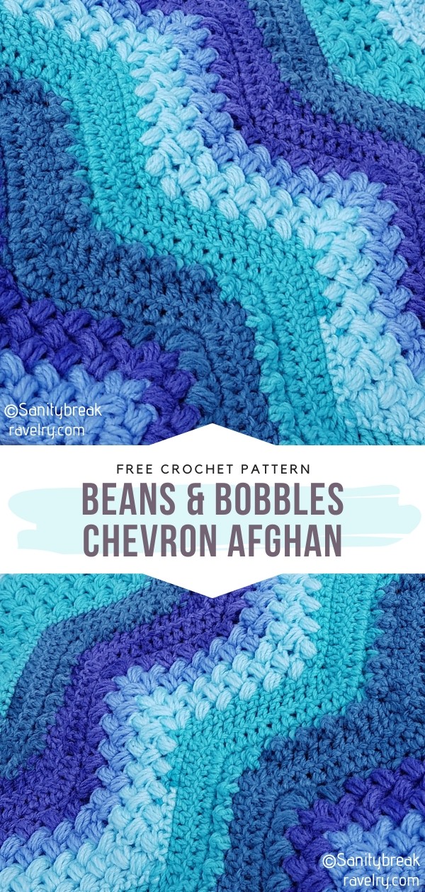 Beans & Bobbles Chevron Crochet Afghan