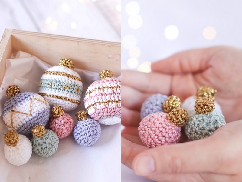 Delightful Pastel Baubles Free Crochet Patterns