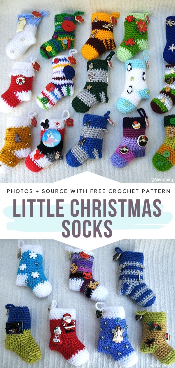 Little Christmas Socks Free Crochet Pattern
