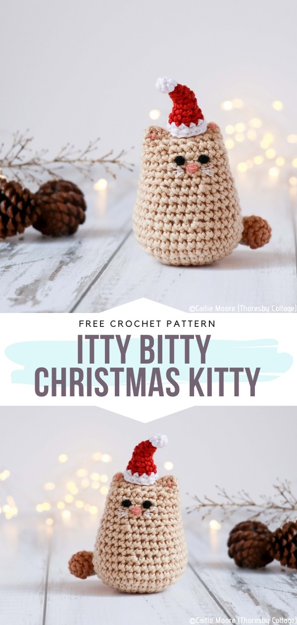 Itty Bitty Christmas Kitty Free Crochet Pattern