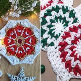 Merry Christmas Coasters Free Crochet Patterns