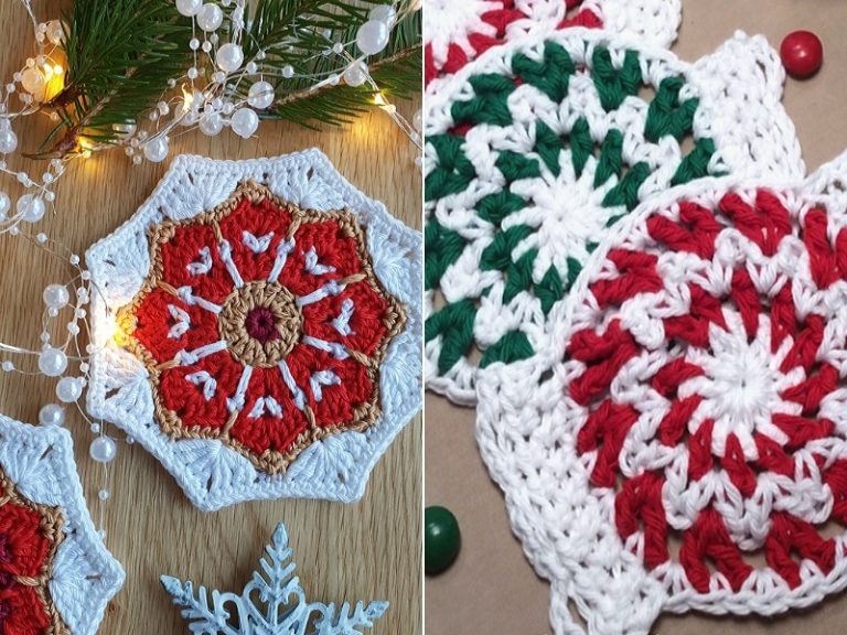 Merry Christmas Coasters Free Crochet Patterns