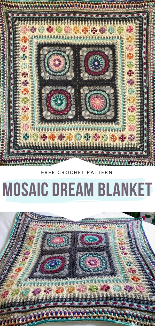 Mosaic Crochet Blanket