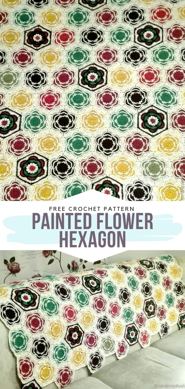 Crochet Flower Hexagon