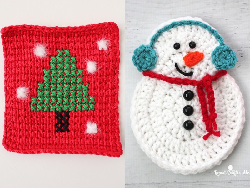 Seasonal Coasters Free Crochet Patterns