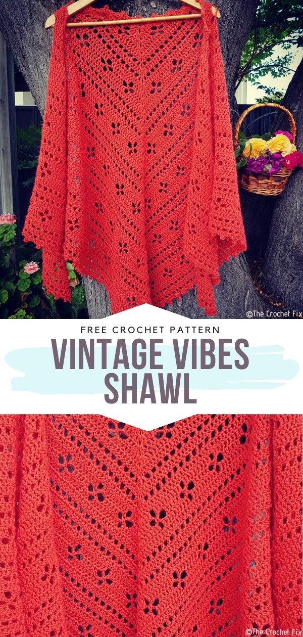 Vintage Vibes Shawl Free Crochet Pattern