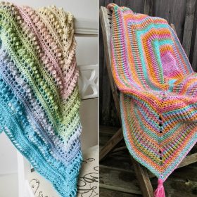 Pastel Rainbow Blankets Free Crochet Patterns