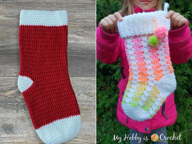 Dreamy Christmas Stockings with Free Crochet Patterns