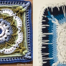 Afghan Squares for the Cold Season with Free Crochet Patterns