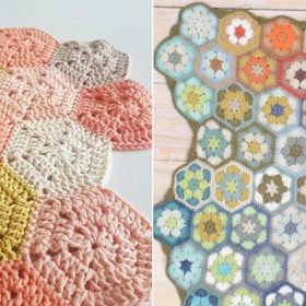 Colorful Hexagon Blankets with Free Crochet Patterns