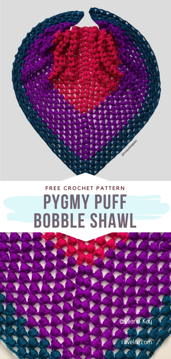Puff Stitch Bobble Shawl