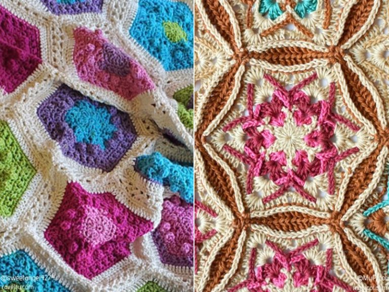 Beautiful Crochet Hexagons Free Patterns