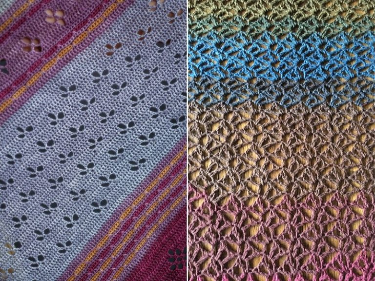 Blooming Openwork Shawls Free Crochet Patterns