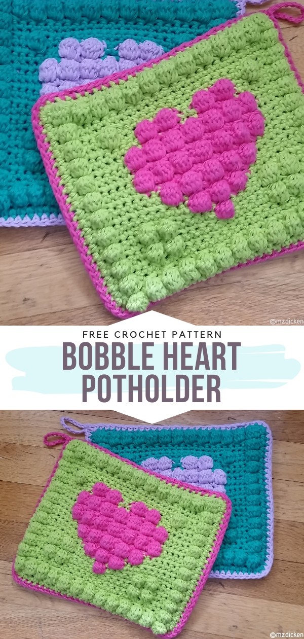 Bobble Heart Potholder