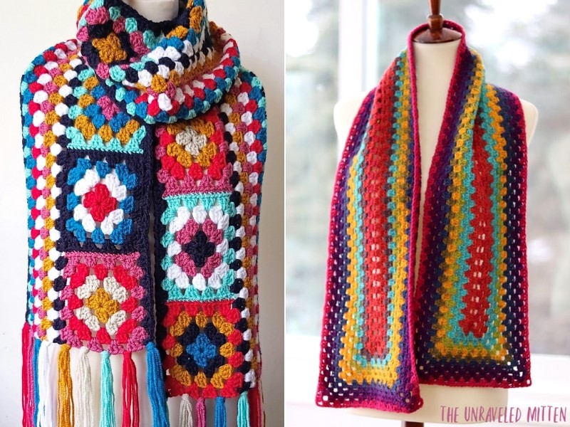 Crazy Granny Scarves Free Crochet Pattern