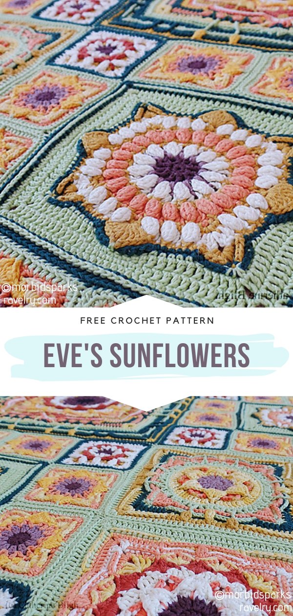 Eve's Sunflowers Square Blanket