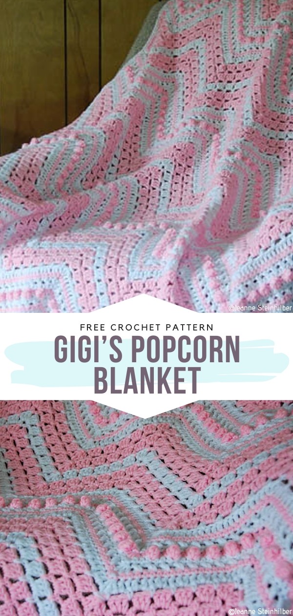 Pink Waves Blankets Free Crochet Patterns