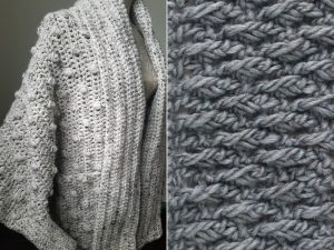 Grey Texture Cardigans Free Crochet Patterns