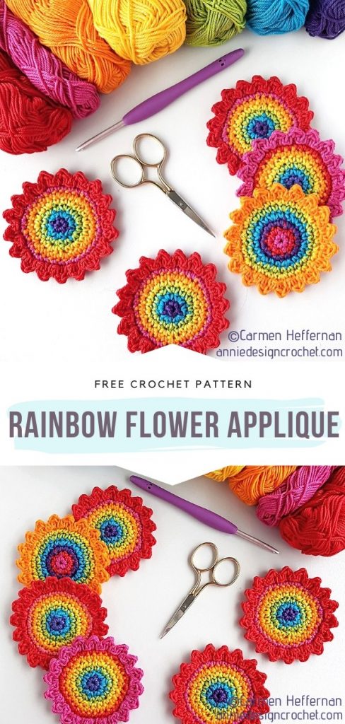 Rainbow Mandalas Free Crochet Patterns