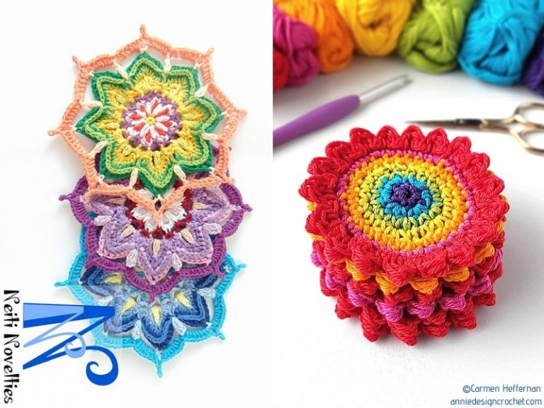 Crochet Rainbow Mandalas