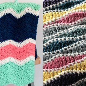 Stylish Crochet Waves Blankets Free Patterns