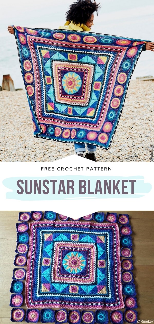 Sunstar Crochet Blanket