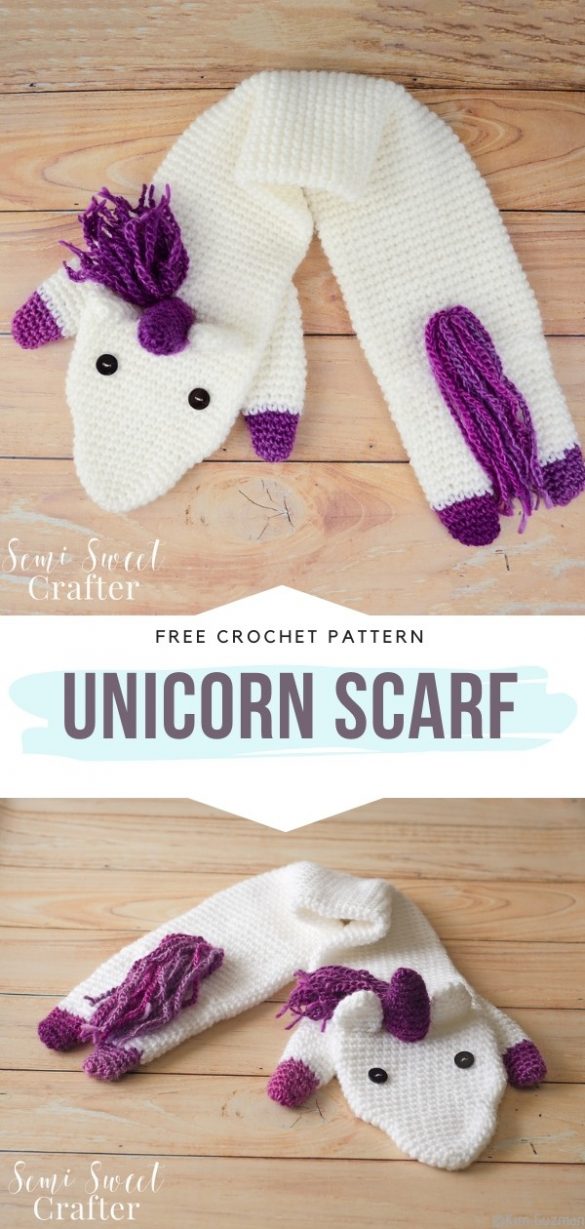 Unicorn Inspired Scarves Free Crochet Patterns