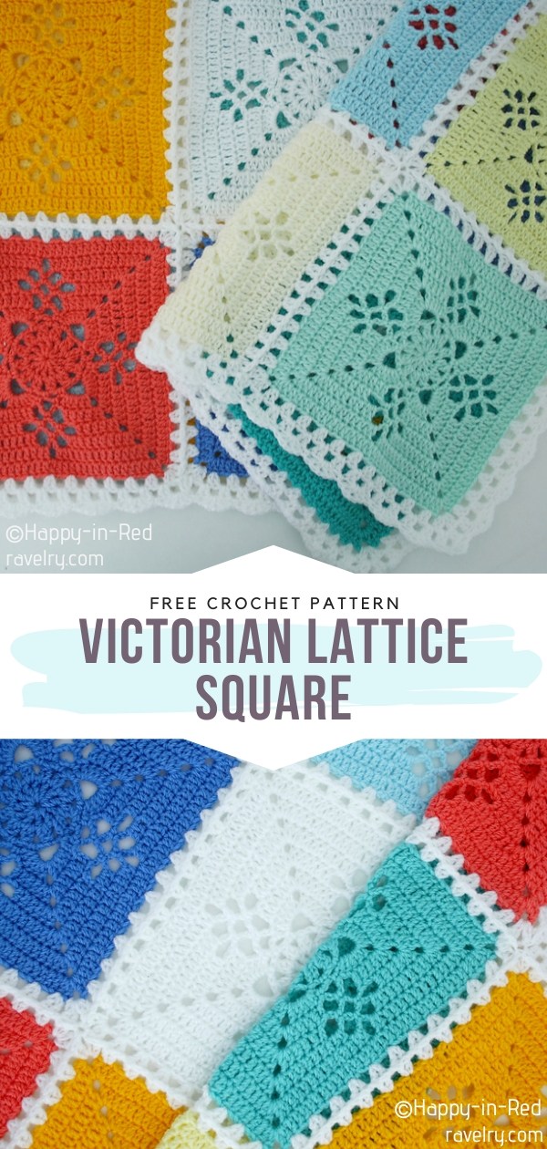 Victorian Lattice Crochet Square 