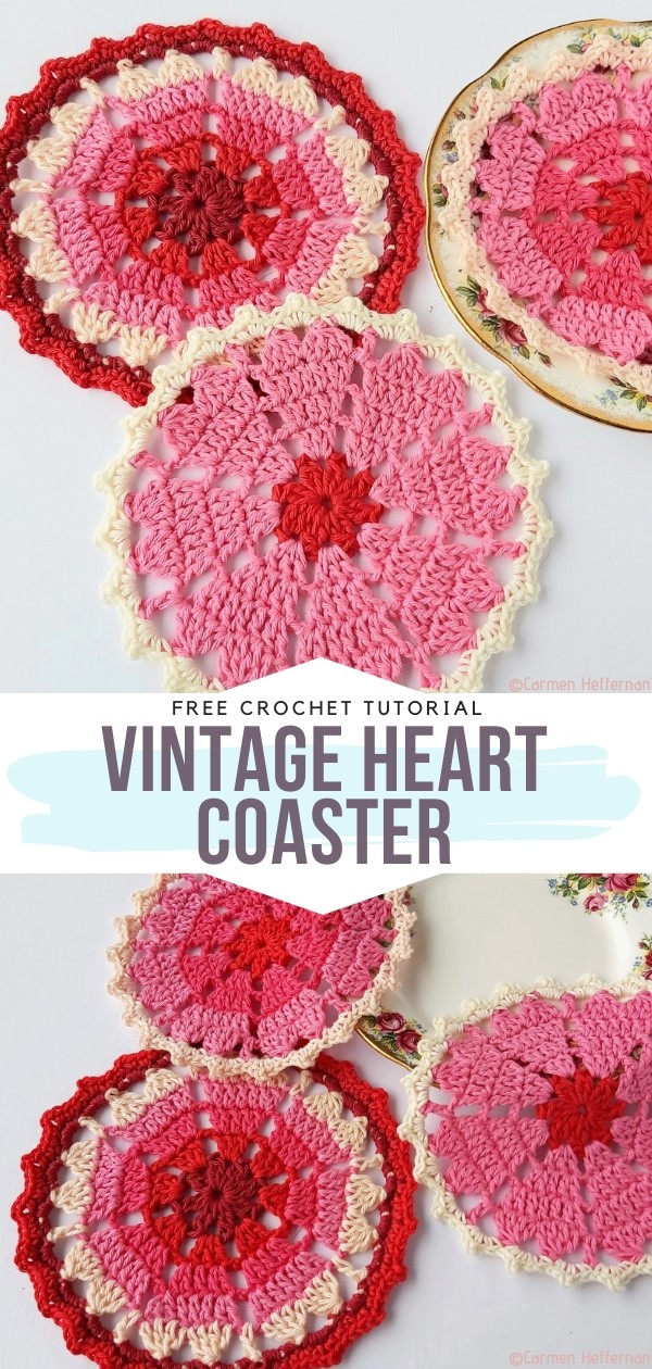 Round crochet coasters