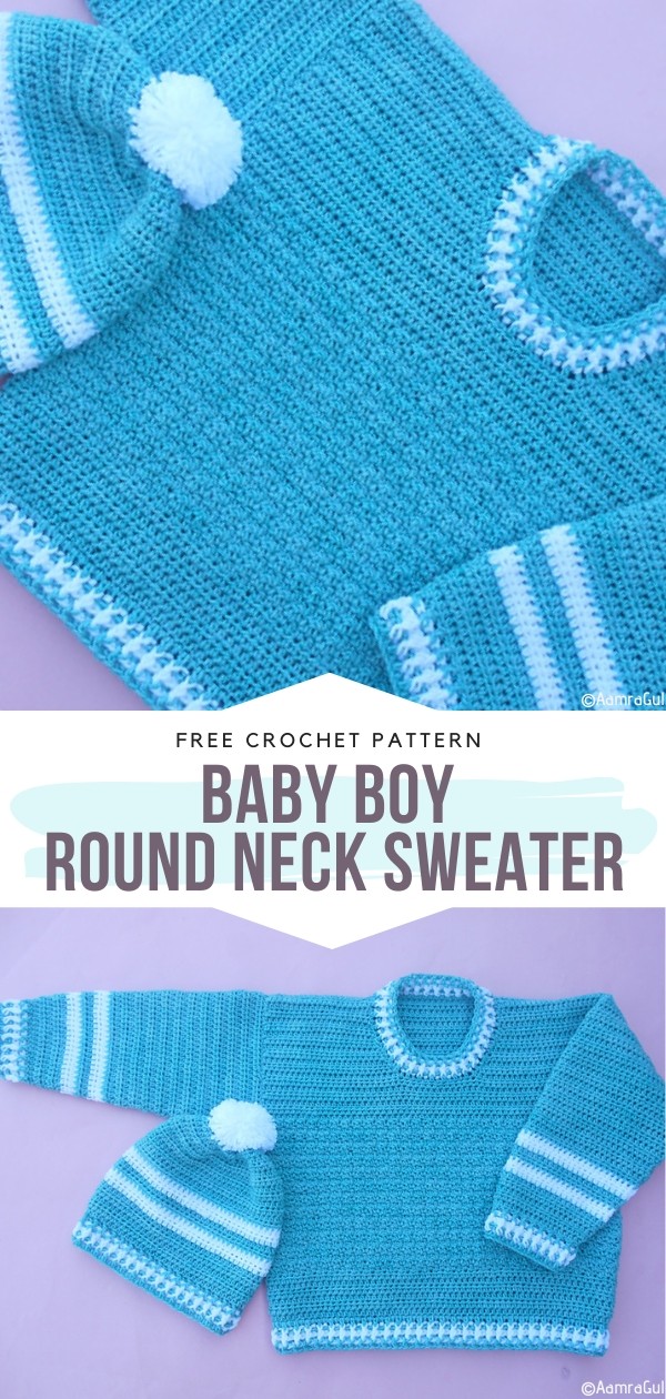 baby boy round neck sweater