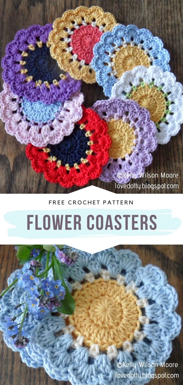 Flower Coasters