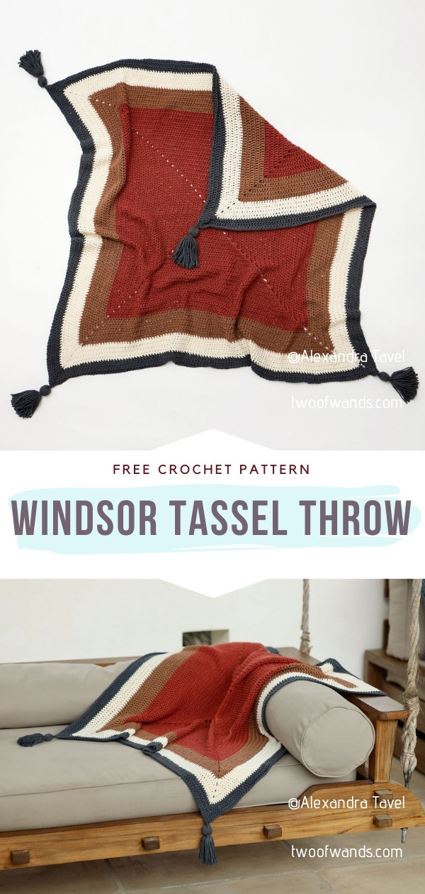 Crochet Tassel Throw