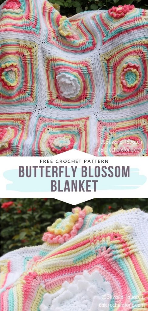 Blooming Meadows Flower Crochet Blankets - Free Patterns