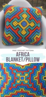 Boho Blanket Ideas Free Crochet Patterns   Africa Blanket Pillow Free Crochet Pattern 190x400 