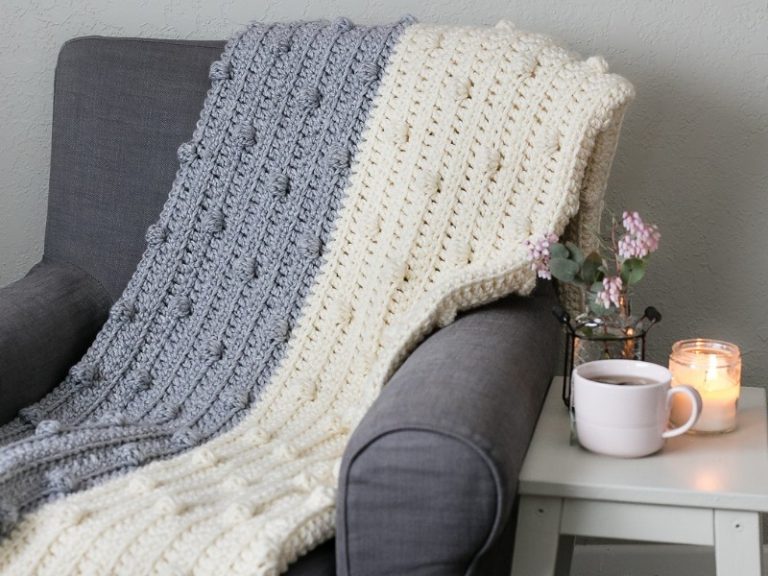 Chunky Bobbles Blankets Free Crochet Patterns